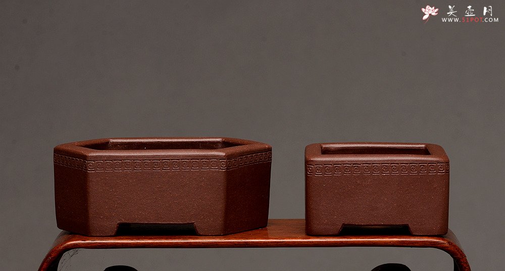 紫砂壶图片：张秋平全手微型花盆 美壶网回馈之作 气度更加漂亮 - 全手工紫砂壶网