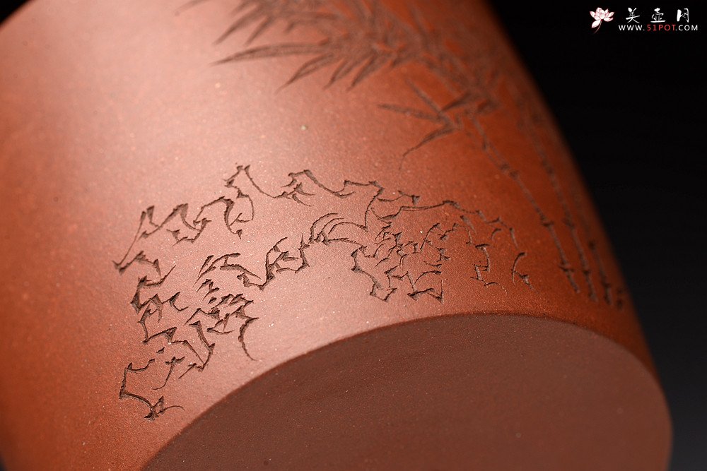 紫砂壶图片：詹黎明丙申秋全手新作 贤提 颇具难度 高路精刻 挺拔 - 全手工紫砂壶网