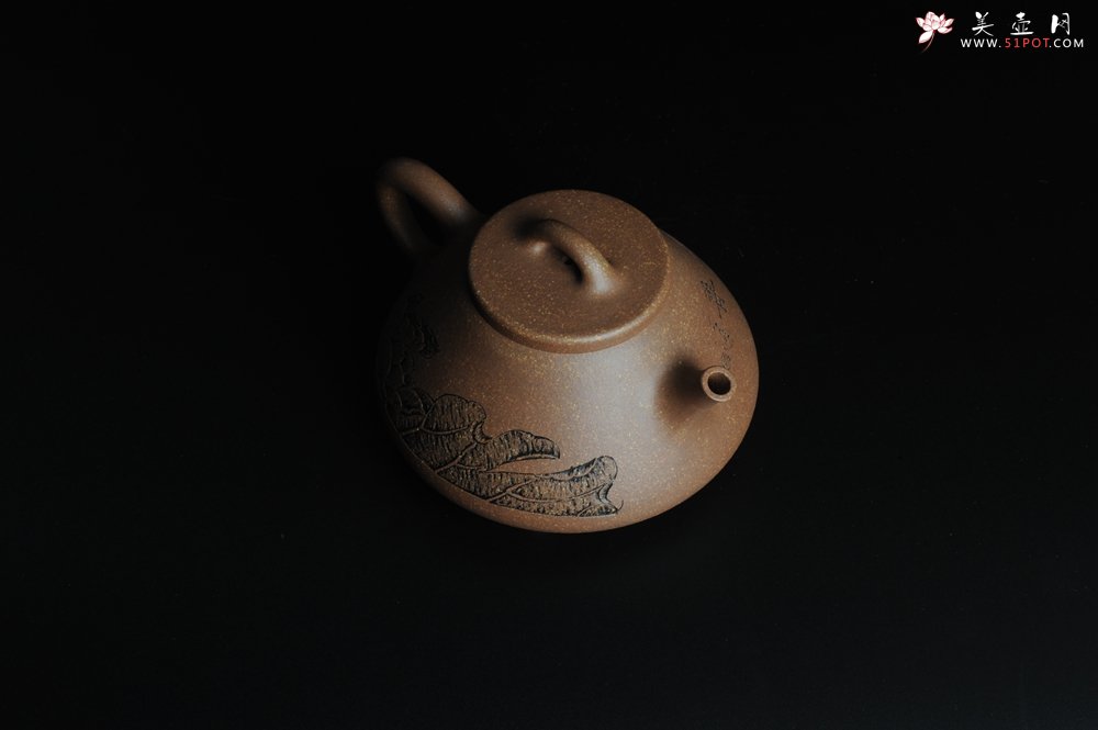 紫砂壶图片：全手工心舟石瓢 毛国强徒弟陆轶舟文气装饰 - 全手工紫砂壶网