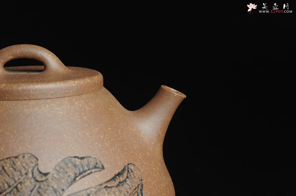 紫砂壶图片：全手工心舟石瓢 毛国强徒弟陆轶舟文气装饰 - 全手工紫砂壶网