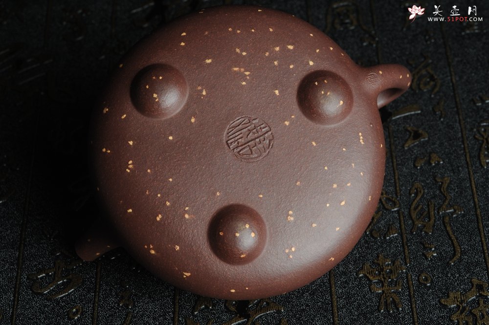 紫砂壶图片：实力派工艺师全手工铺砂平盖小石瓢 泥料优秀 实物更漂亮 - 全手工紫砂壶网