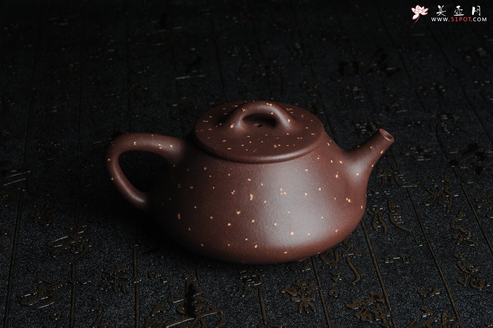 紫砂壶图片：实力派工艺师全手工铺砂平盖小石瓢 泥料优秀 实物更漂亮 - 全手工紫砂壶网