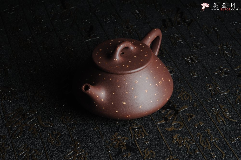 紫砂壶图片：实力派工艺师全手工铺砂平盖小石瓢 泥料优秀 实物更漂亮 - 全手工紫砂壶网