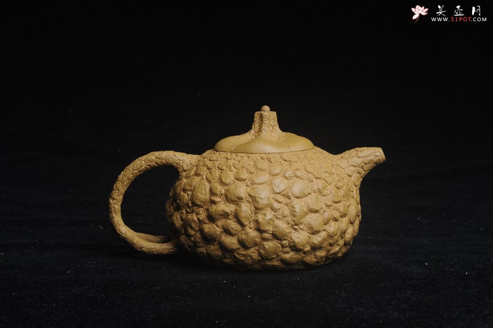 紫砂壶图片：美壶特惠 全手工黄段供春壶 肌理有老树瘿的感觉 灰常赞 - 全手工紫砂壶网