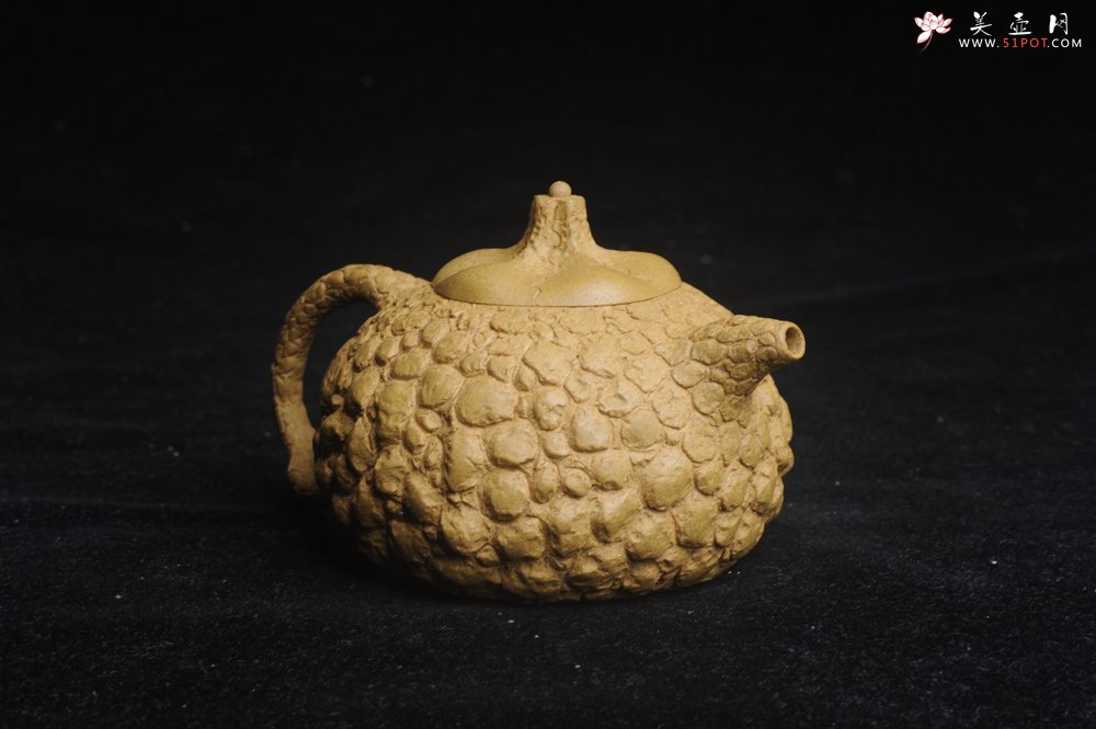紫砂壶图片：美壶特惠 全手工黄段供春壶 肌理有老树瘿的感觉 灰常赞 - 全手工紫砂壶网