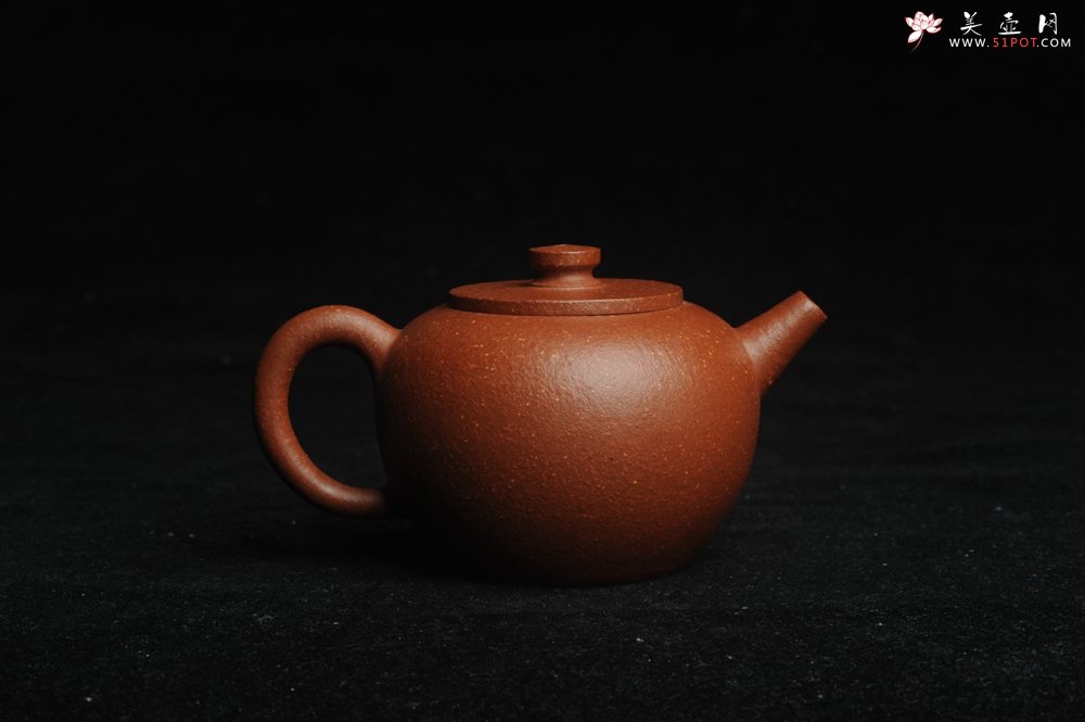 紫砂壶图片：美壶特惠 潜力股殷老师全手工特好降坡泥摹古巨轮壶 掌中宝 茶人醉爱 - 全手工紫砂壶网