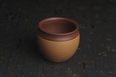 紫砂壶图片：美杯国庆特惠 精品好泥好工雅致特厚实缸杯主人杯二式 - 全手工紫砂壶网