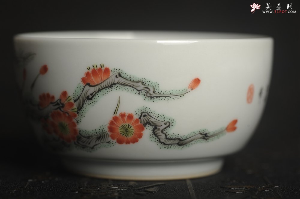 紫砂壶图片：玄辰器 精品古彩 清风自远 主人杯压手杯 景德镇茶杯 茶人醉爱 - 全手工紫砂壶网