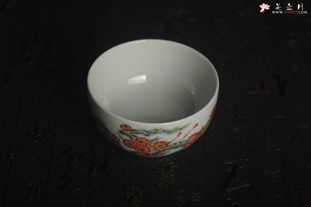 紫砂壶图片：玄辰器 精品古彩 清风自远 主人杯压手杯 景德镇茶杯 茶人醉爱 - 全手工紫砂壶网