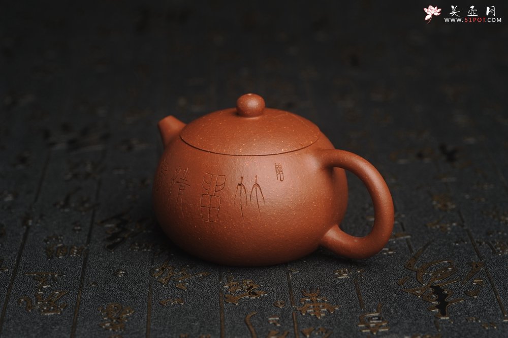 紫砂壶图片：油润降坡泥全手工小品西施壶 竹留清风 装饰居不可无竹 特文气 - 全手工紫砂壶网