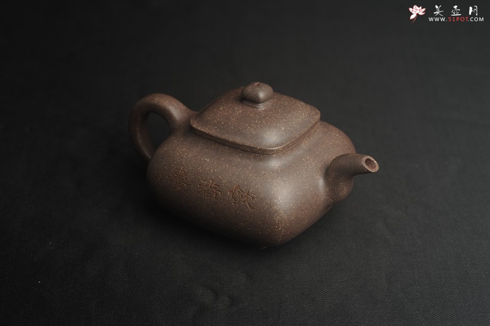 紫砂壶图片：实力派张海艳全手工特好老青灰段泥传炉壶 装饰人物 饮者寿 特文气 - 全手工紫砂壶网