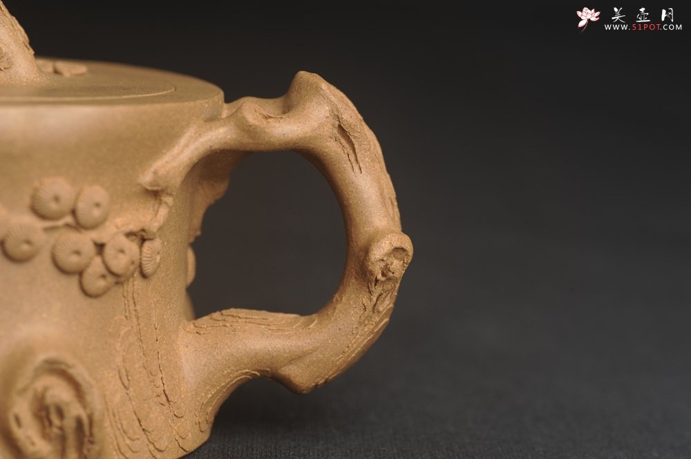 紫砂壶图片：潜力股唐老师 全手工精致老段松桩壶 肌理丰富生动 期待与您结缘 - 全手工紫砂壶网