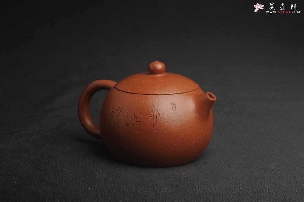 紫砂壶图片：油润降坡泥全手工小品西施壶 装饰静心图 心恬神宁 - 全手工紫砂壶网