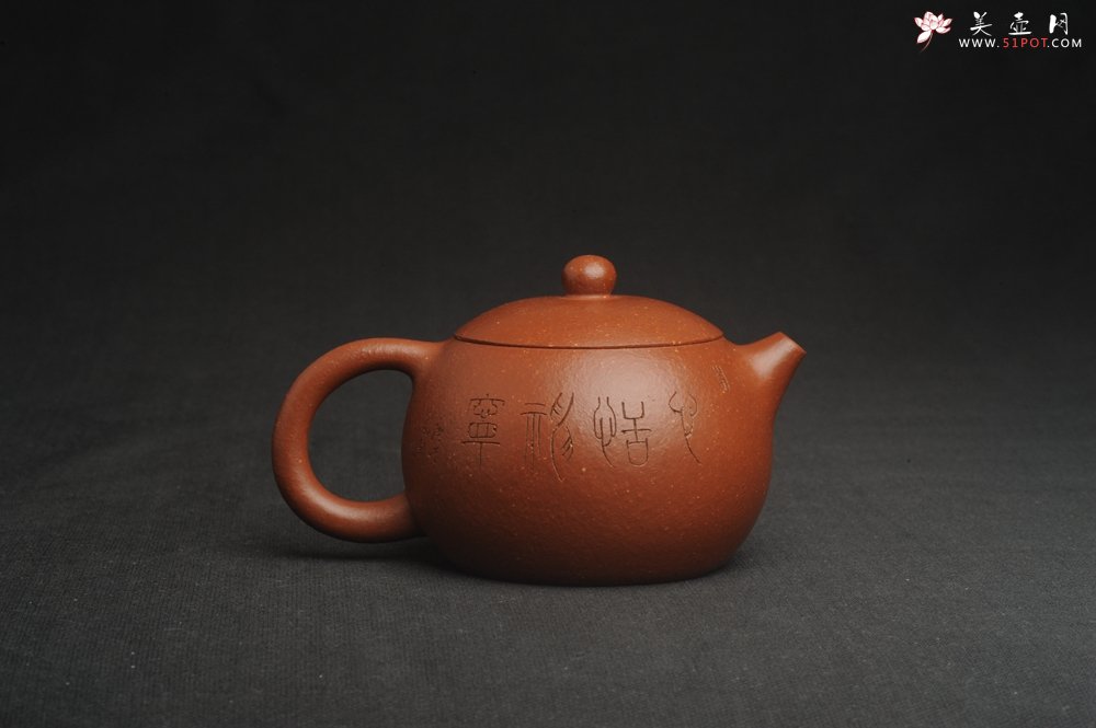 紫砂壶图片：油润降坡泥全手工小品西施壶 装饰静心图 心恬神宁 - 全手工紫砂壶网
