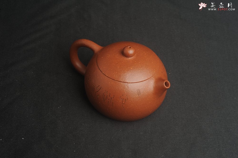紫砂壶图片：油润降坡泥全手工小品西施壶 装饰静心图 心恬神宁 - 全手工紫砂壶网