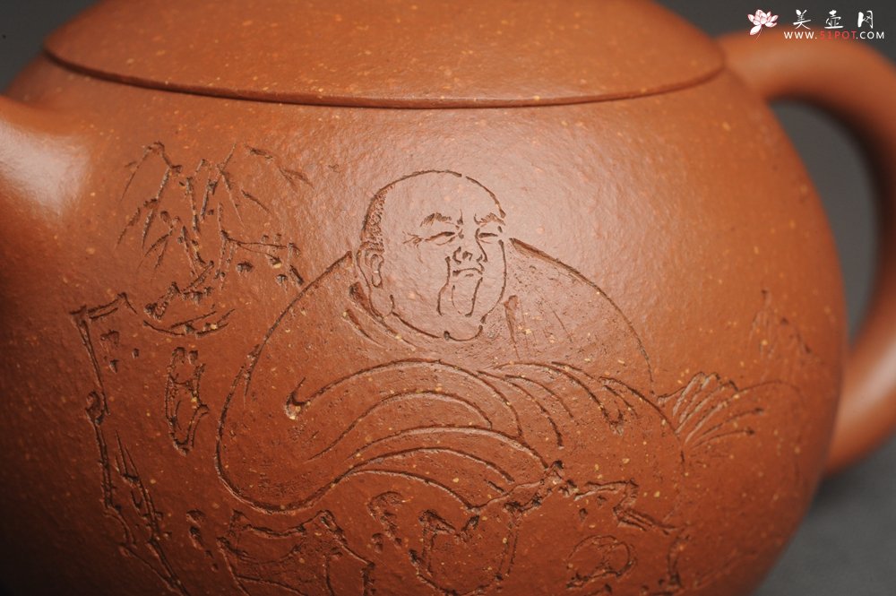 紫砂壶图片：油润降坡泥全手工小品西施壶 装饰静心图 心恬神宁 - 全手工紫砂壶网