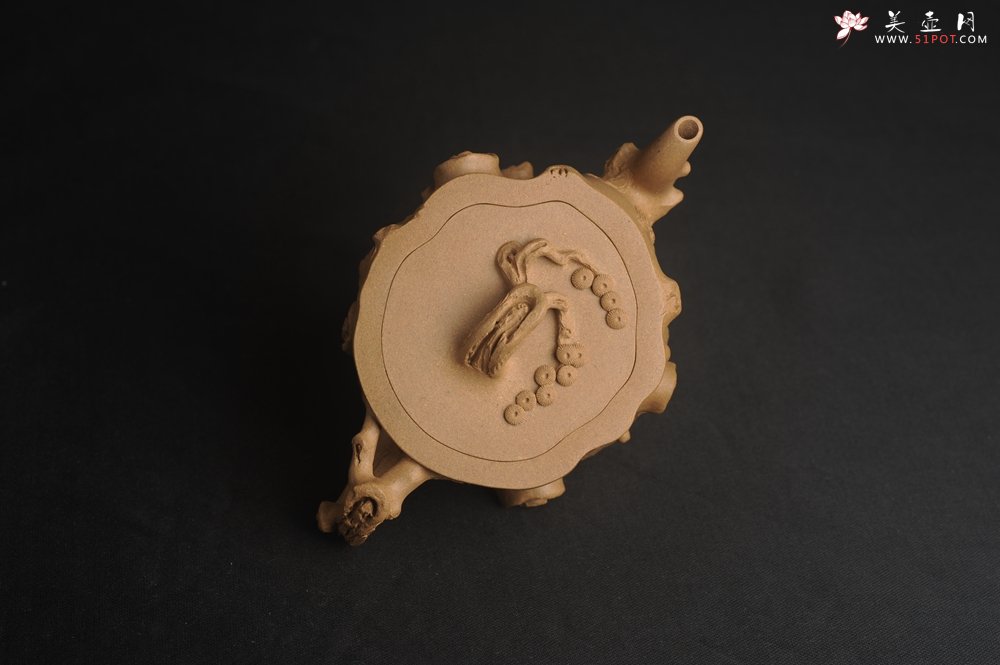 紫砂壶图片：潜力股唐老师 全手工精致老段松桩壶 肌理丰富生动 期待与您结缘 - 全手工紫砂壶网