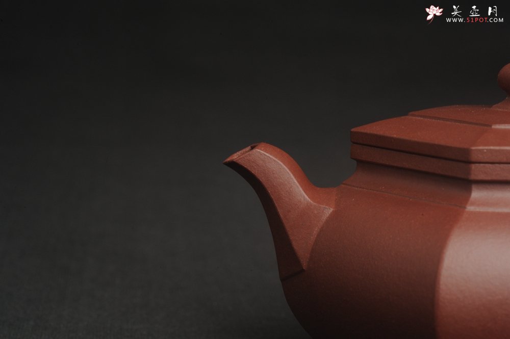 紫砂壶图片：美壶特惠 全手工优质紫红泥精致大彬六方 特文气 - 全手工紫砂壶网