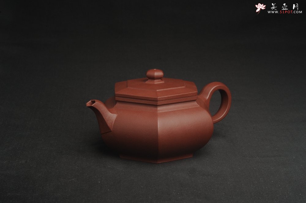 紫砂壶图片：美壶特惠 全手工优质紫红泥精致大彬六方 特文气 - 全手工紫砂壶网