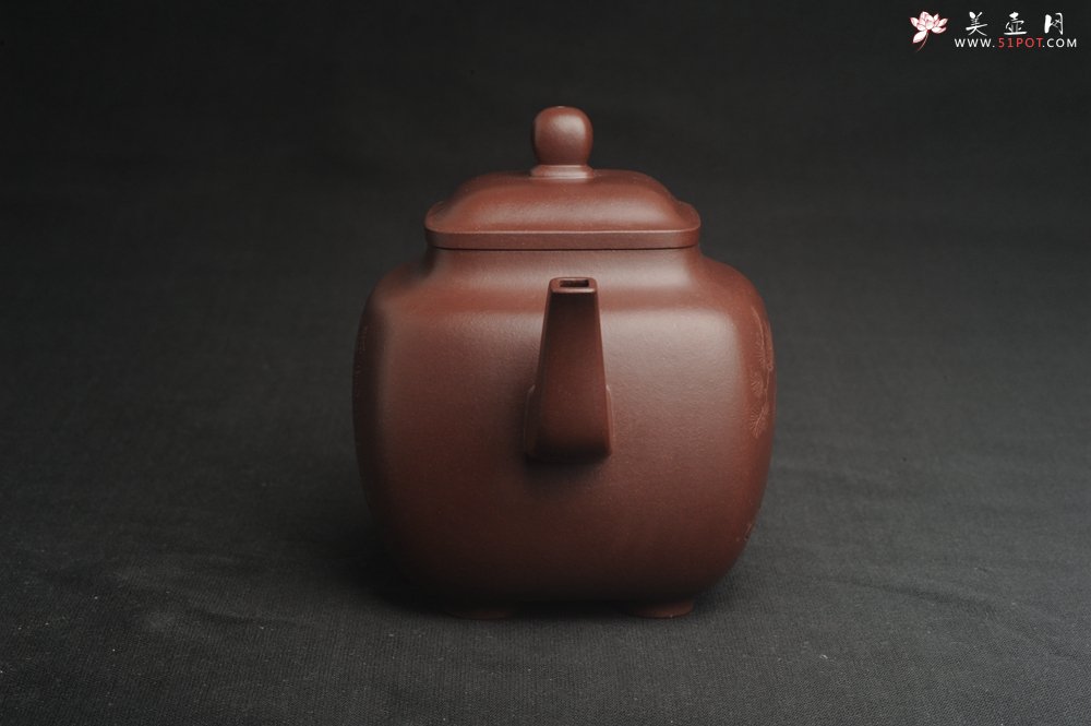 紫砂壶图片：实力派张海艳全手工油润底曹青重器鸣远四方 气势磅礴 用心之作 装饰人物特文气 - 全手工紫砂壶网