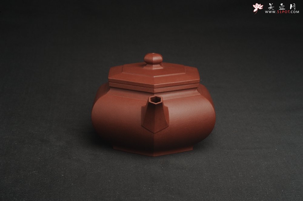 紫砂壶图片：美壶特惠 全手工优质紫红泥精致大彬六方 特文气 - 全手工紫砂壶网