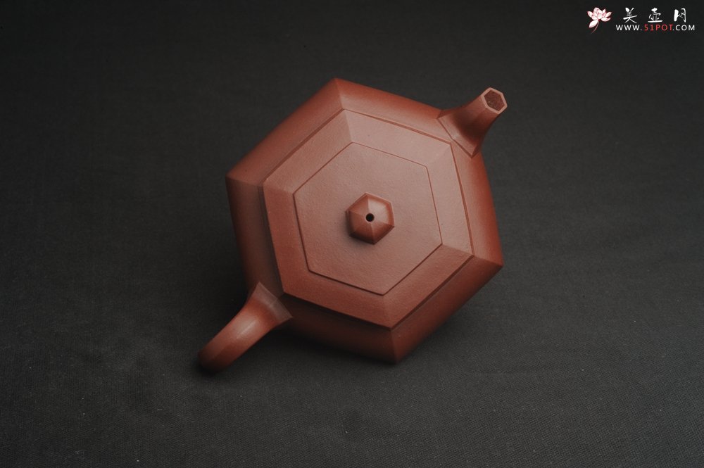 紫砂壶图片：美壶特惠 全手工优质紫红泥精致大彬六方 特文气 - 全手工紫砂壶网