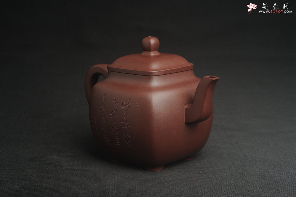 紫砂壶图片：实力派张海艳全手工油润底曹青重器鸣远四方 气势磅礴 用心之作 装饰人物特文气 - 全手工紫砂壶网