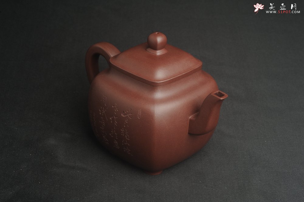 紫砂壶图片：实力派张海艳全手工油润底曹青重器鸣远四方 气势磅礴 用心之作 装饰人物特文气 - 全手工紫砂壶网