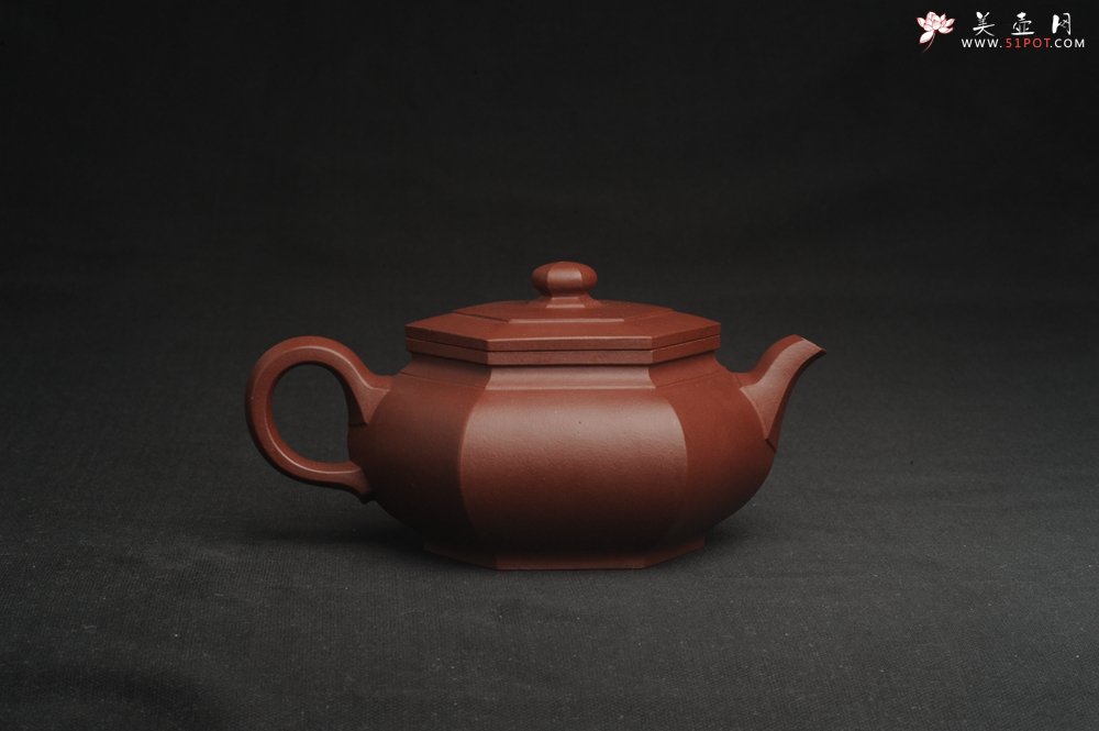 紫砂壶图片：美壶特惠 全手工优质紫红泥精致大彬六方 特文气 - 全手工紫砂壶网