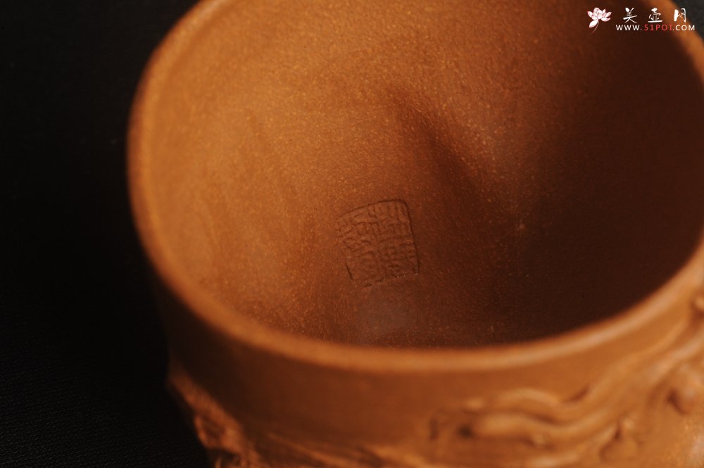 紫砂壶图片：潜力股赵老师 优质黄降坡泥 全手工金猴桃杯 主人杯 - 全手工紫砂壶网