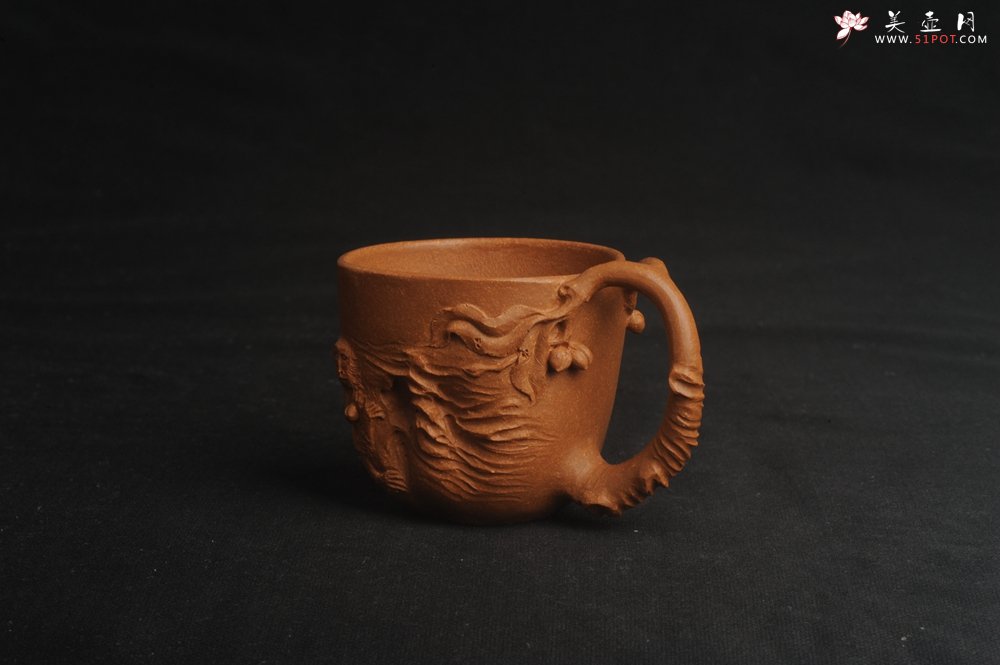 紫砂壶图片：潜力股赵老师 优质黄降坡泥 全手工金猴桃杯 主人杯 - 全手工紫砂壶网