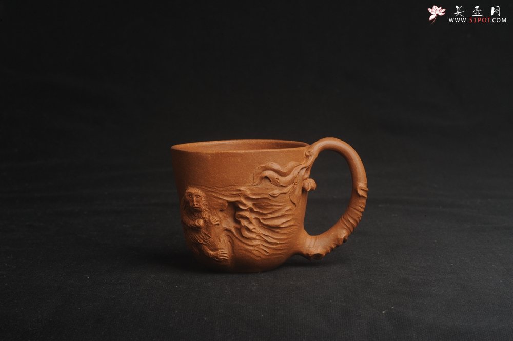 紫砂壶图片：潜力股赵老师 优质黄降坡泥 全手工金猴桃杯 主人杯 - 全手工紫砂壶网