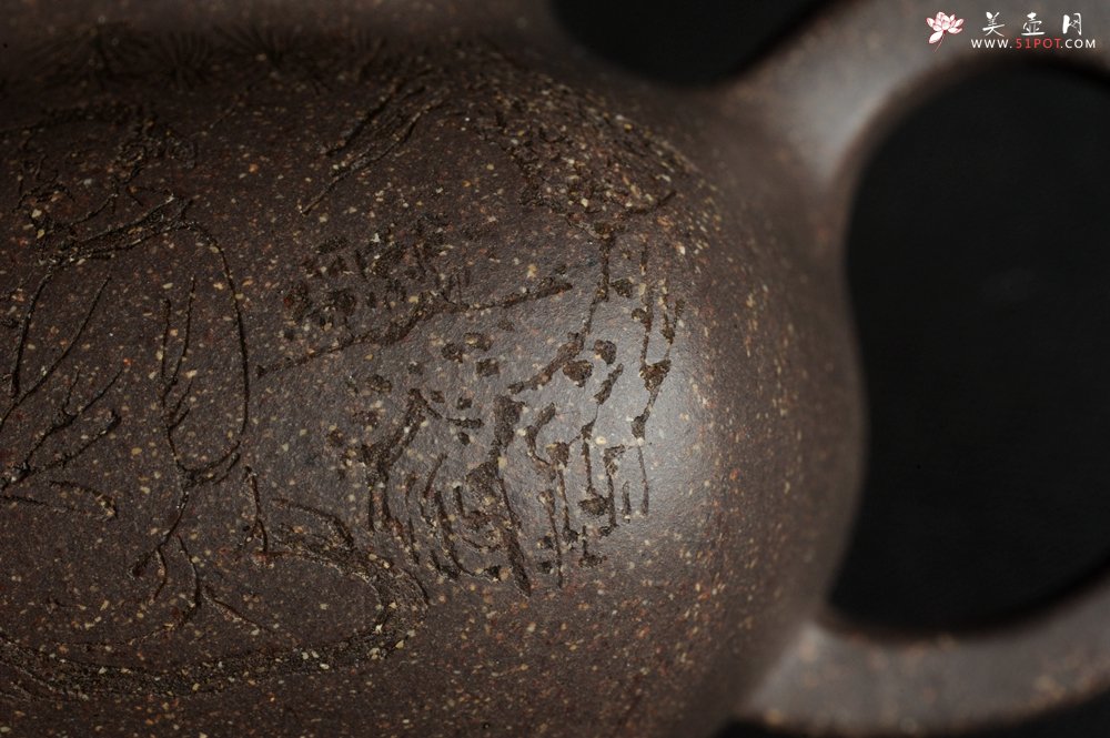 紫砂壶图片：实力派张海艳全手工特好老青灰段泥传炉壶 装饰人物 一杯清茗可沁诗脾  特文气 - 全手工紫砂壶网