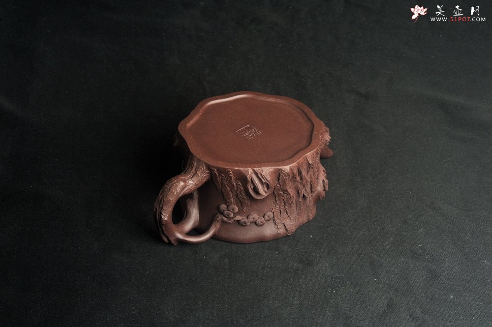 紫砂壶图片：潜力股唐老师 全手工精致紫泥桩壶 肌理丰富生动 期待与您结缘 - 全手工紫砂壶网