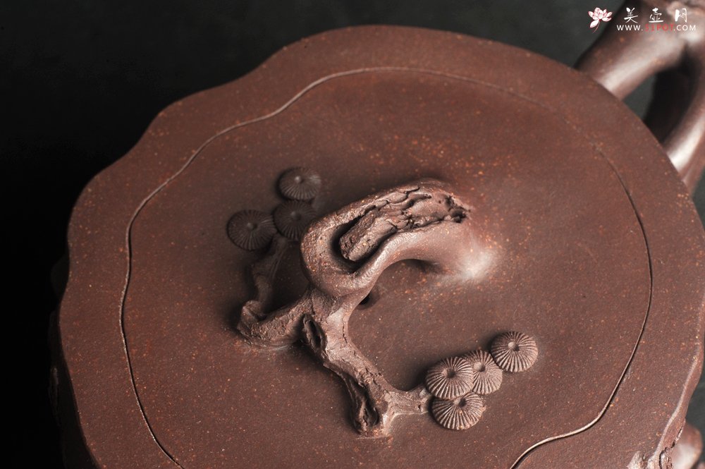 紫砂壶图片：潜力股唐老师 全手工精致紫泥桩壶 肌理丰富生动 期待与您结缘 - 全手工紫砂壶网