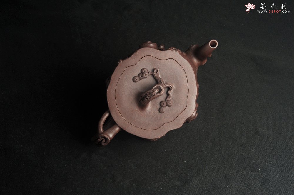 紫砂壶图片：潜力股唐老师 全手工精致紫泥桩壶 肌理丰富生动 期待与您结缘 - 全手工紫砂壶网