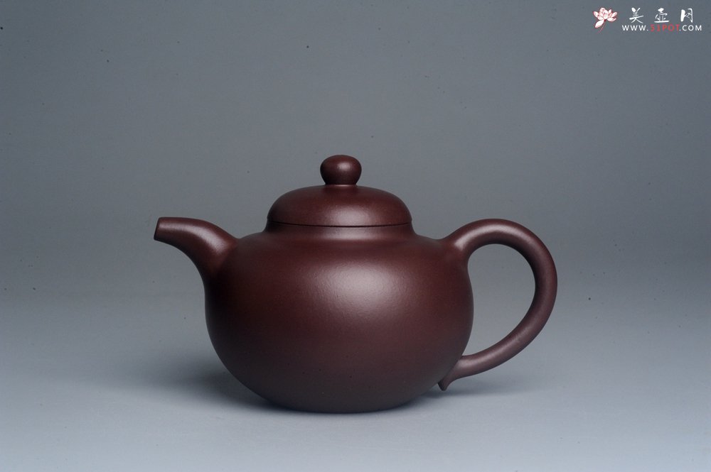 紫砂壶图片：潜力股周小培老师 原创全手工底槽青圆掇壶 - 全手工紫砂壶网