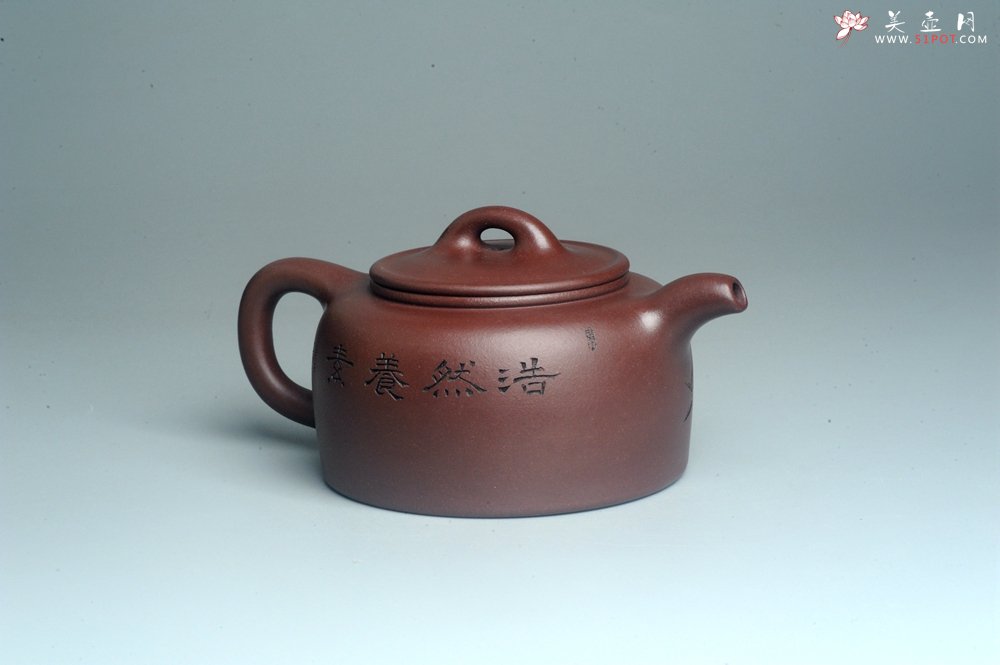 紫砂壶图片：潜力股周小培老师 4号井深井红皮龙 全手工过桥井栏壶 浩然养素 - 全手工紫砂壶网