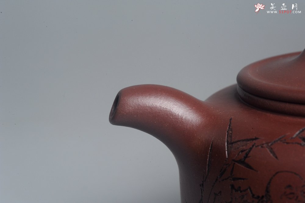 紫砂壶图片：潜力股周小培老师 4号井深井红皮龙 全手工过桥井栏壶 浩然养素 - 全手工紫砂壶网