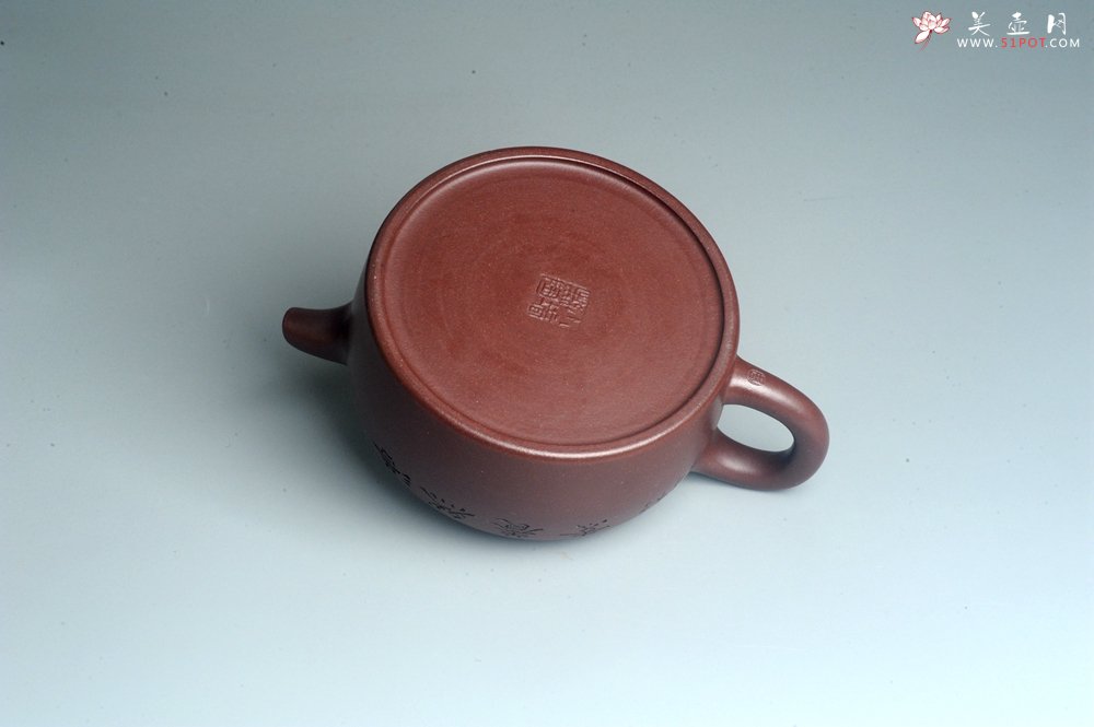 紫砂壶图片：潜力股周小培老师 4号井深井红皮龙 全手工过桥井栏壶 浩然养素 - 全手工紫砂壶网