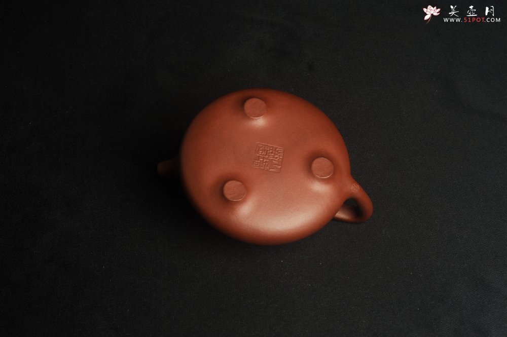 紫砂壶图片：特好底曹青 全手工品茗悟道小子冶石瓢 装饰特文气 期待与亲结缘 - 全手工紫砂壶网