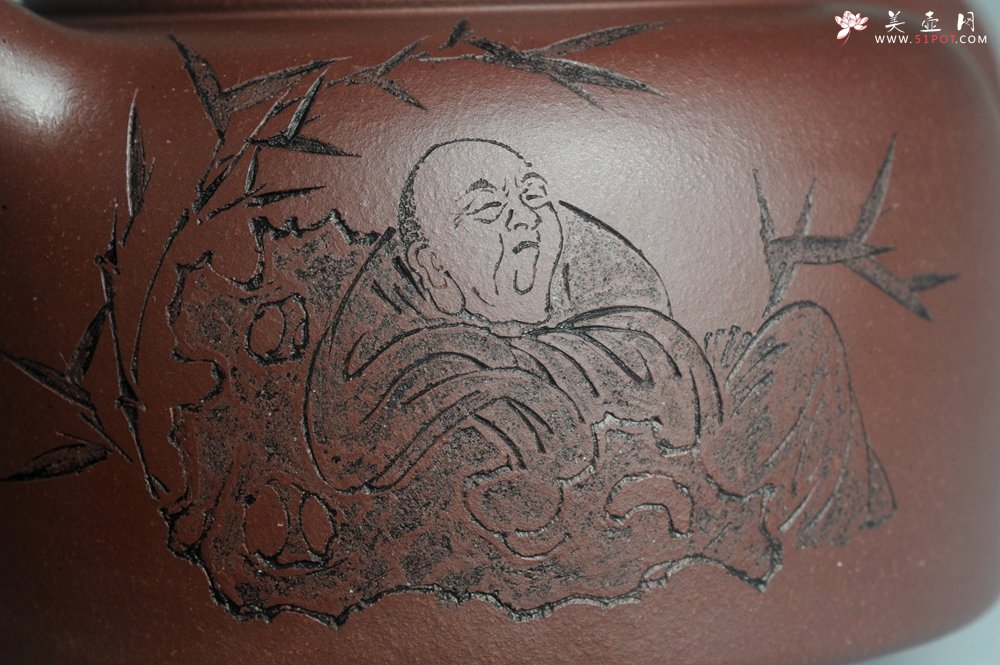 紫砂壶图片：潜力股周小培老师 4号井深井红皮龙 全手工过桥井栏壶 浩然养素 - 全手工紫砂壶网