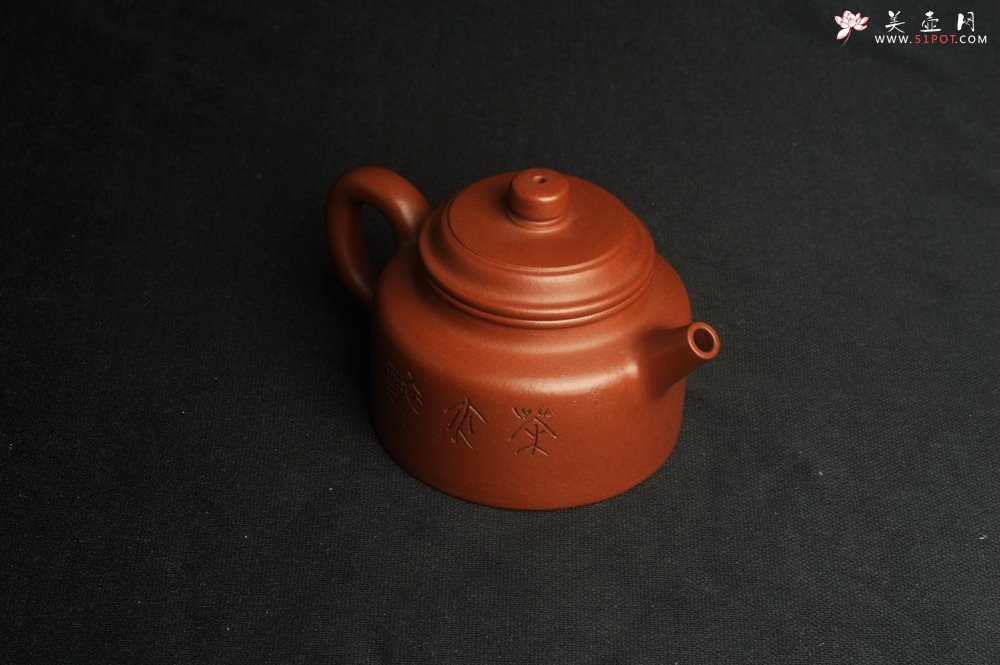 紫砂壶图片：油润老清水泥全手工小品德中壶 装饰虾图 茶亦醉人 特实用文气 - 全手工紫砂壶网