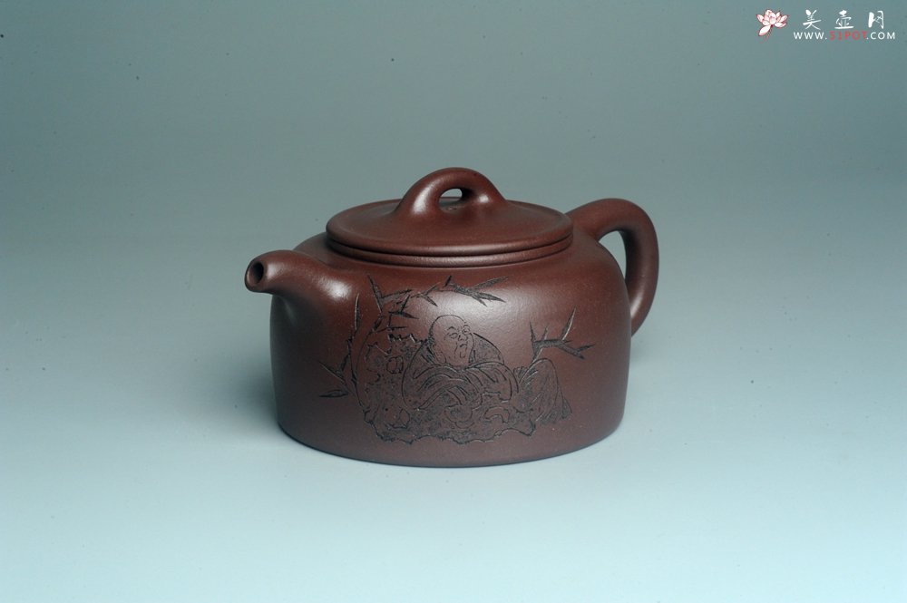 紫砂壶图片：潜力股周小培老师 4号井深井红皮龙 全手工过桥井栏壶 浩然养素 - 全手工紫砂壶网