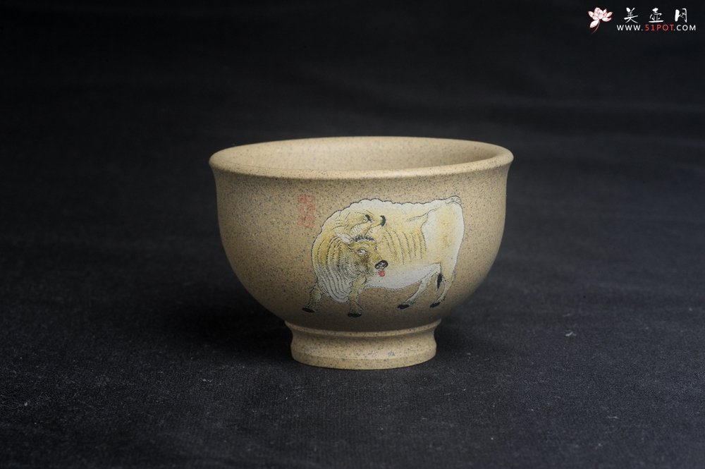 紫砂壶图片：美杯特惠 高温本山段泥 精致牛气哄哄主人杯 高性价比 - 全手工紫砂壶网