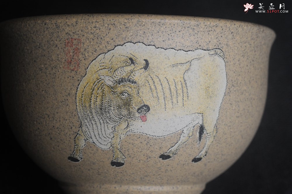 紫砂壶图片：美杯特惠 高温本山段泥 精致牛气哄哄主人杯 高性价比 - 全手工紫砂壶网