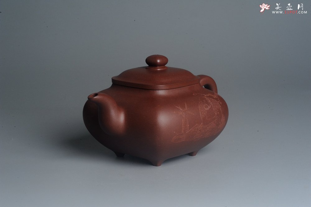 紫砂壶图片：实力派张海艳 全手工特好底槽清传炉壶 雪芽禅心舒峨眉 好壶期待与亲结缘 - 全手工紫砂壶网