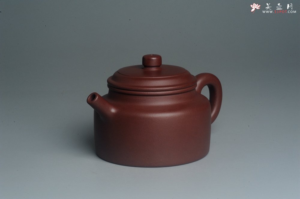紫砂壶图片：油润黄龙山4号深井红皮龙 全手工德中壶 做工特好 - 全手工紫砂壶网