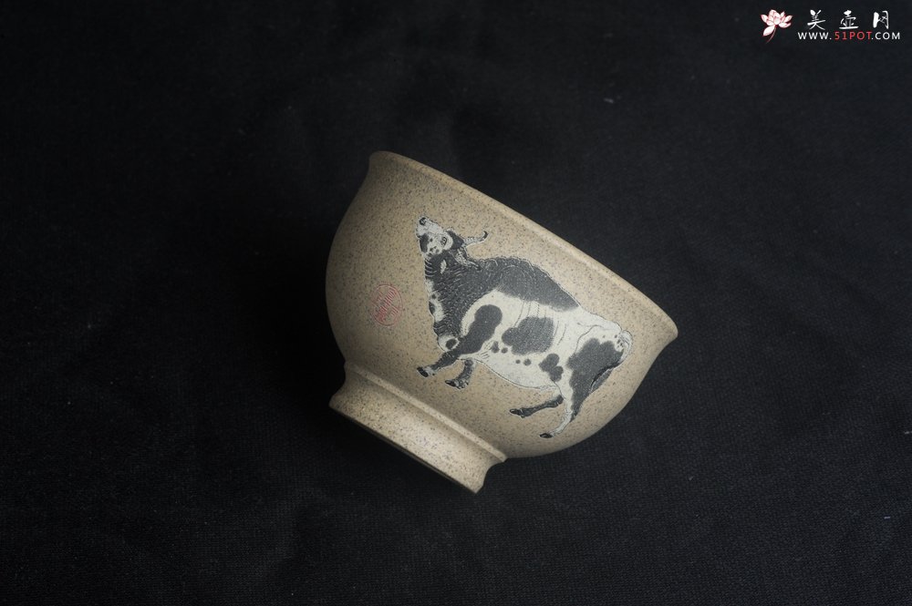 紫砂壶图片：美杯特惠 高温本山段泥 精致牛气冲天主人杯 高性价比 - 全手工紫砂壶网