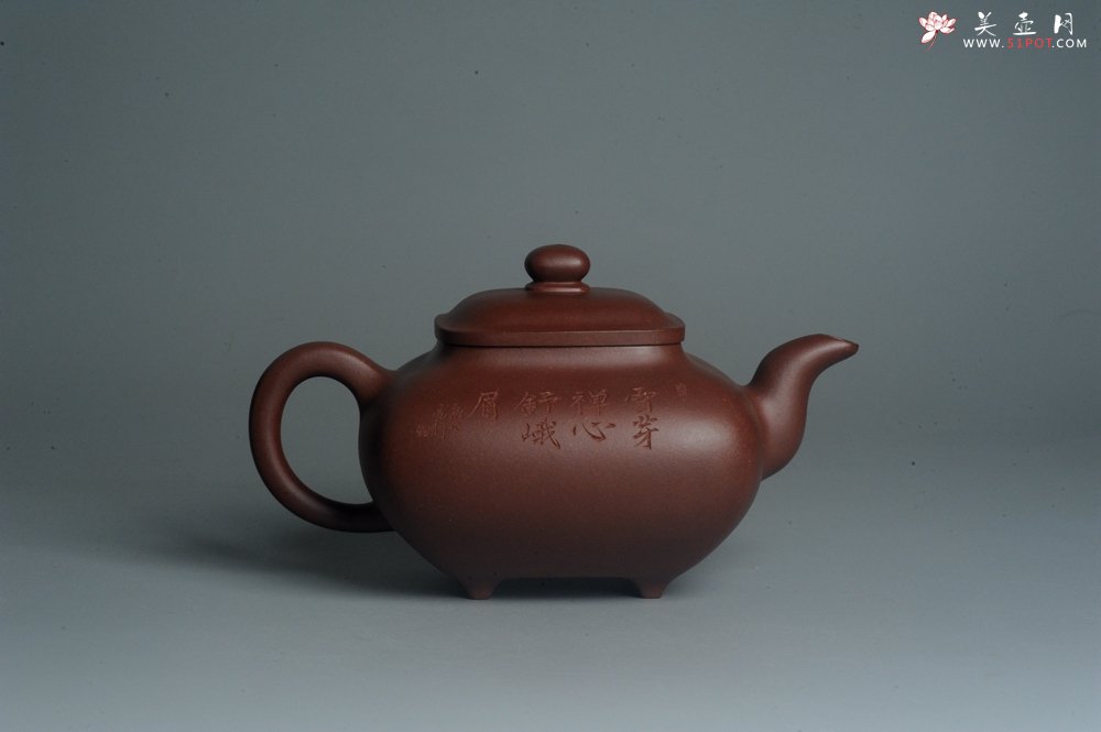 紫砂壶图片：实力派张海艳 全手工特好底槽清传炉壶 雪芽禅心舒峨眉 好壶期待与亲结缘 - 全手工紫砂壶网